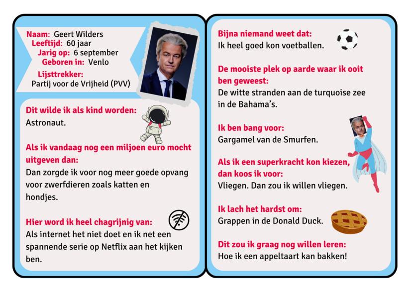 Vriendenboekje Geert Wilders