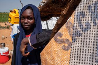 Aliyah woont in een vluchtelingenkamp in het grensgebied tussen Soedan en Tsjaad 