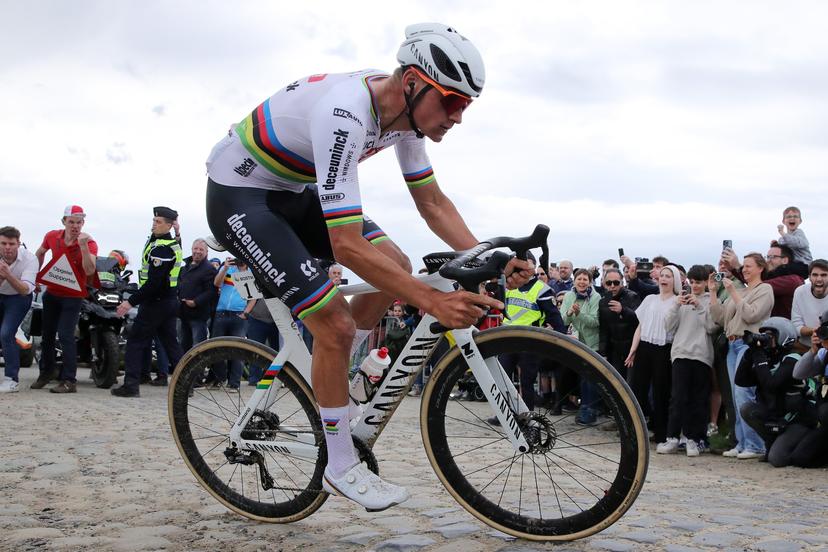 Mathieu Van Der Poel of team Alpecin Deceuninck Paris-Roubaix